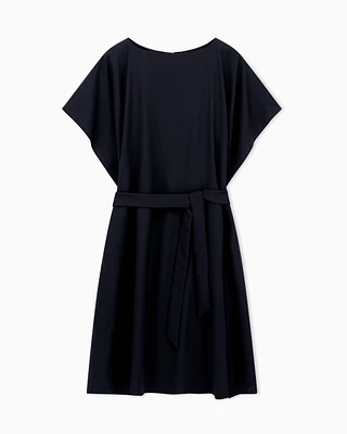Emporio Armani - Satin crêpe sash dress , Woman, Black, Size: