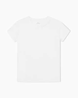 Armani Exchange - Relaxed Fit T-Shirts, Woman, White, Size: