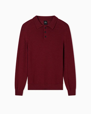 Armani Exchange - Knitted Polo Shirts, Man, Red, Size: