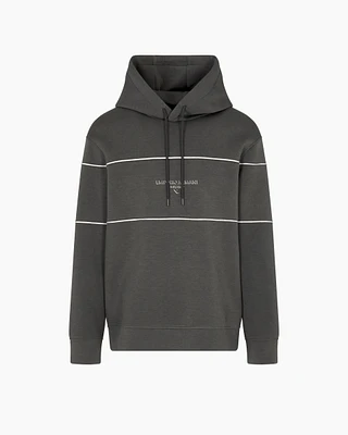 Emporio Armani - Double-jersey hooded sweatshirt with 3D-effect logo, Man, Green, Size: