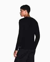 Armani Exchange - Crew neck sweater with contrasting profile, Man, Black, Size: