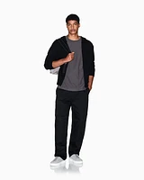 Armani Exchange -  Wool Blend Zip Up Hooded Cardigan, Man, Black, Size: