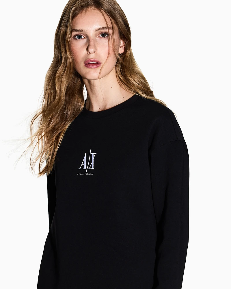 Armani Exchange - Sweatshirts without Hood, Woman, Black, Size: