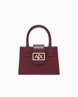 Armani Exchange - ASV Small Trapeze Handbag, Woman, Burgundy, Size: TU