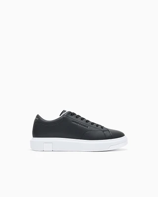 Armani Exchange - Leather sneakers, Man, Black, Size: