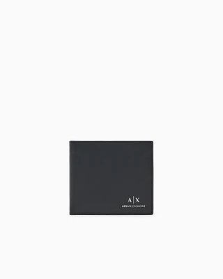Armani Exchange - Leather Bifold Wallet, Man, Black, Size: TU