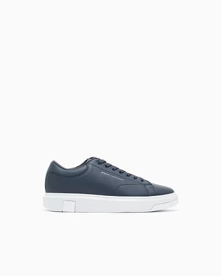 Armani Exchange - Leather sneakers, Man, Navy Blue, Size: