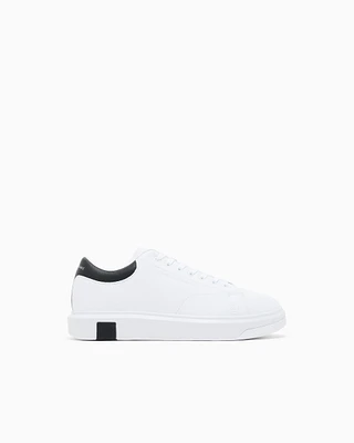 Armani Exchange - Leather sneakers, Man, White, Size: