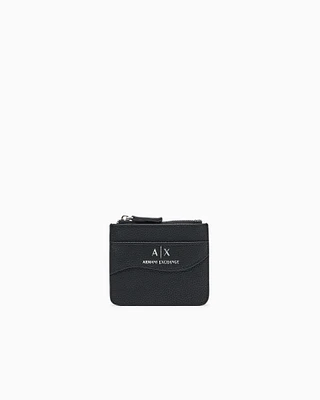 Armani Exchange - Card holder with zipped pocket, Woman, Black, Size: TU