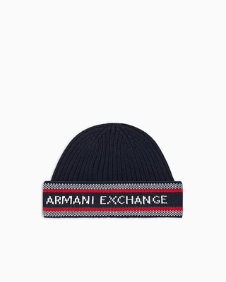 Armani Exchange - Beanies, Man, Blue, Size: TU