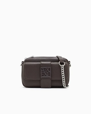 Armani Exchange - Mini shoulder bag with logo, Woman, Brown, Size: TU