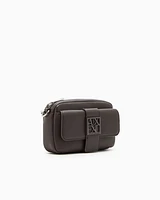 Armani Exchange - Mini shoulder bag with logo, Woman, Brown, Size: TU