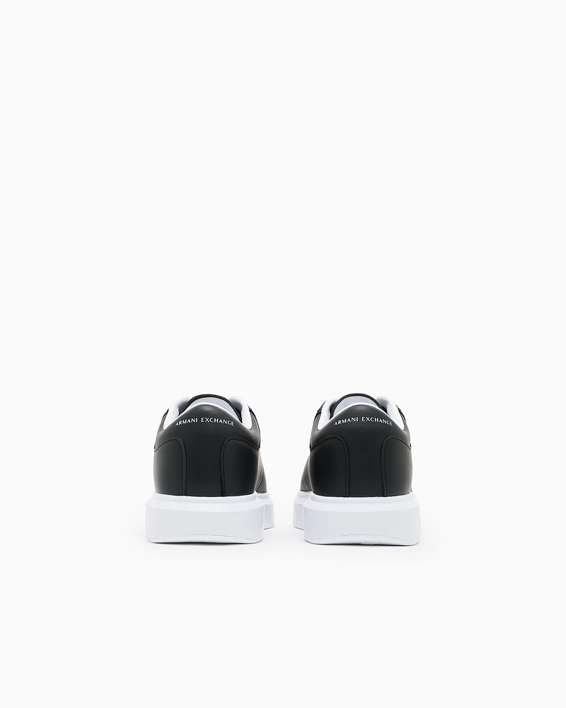 Armani Exchange - Leather sneakers, Man, Black, Size: