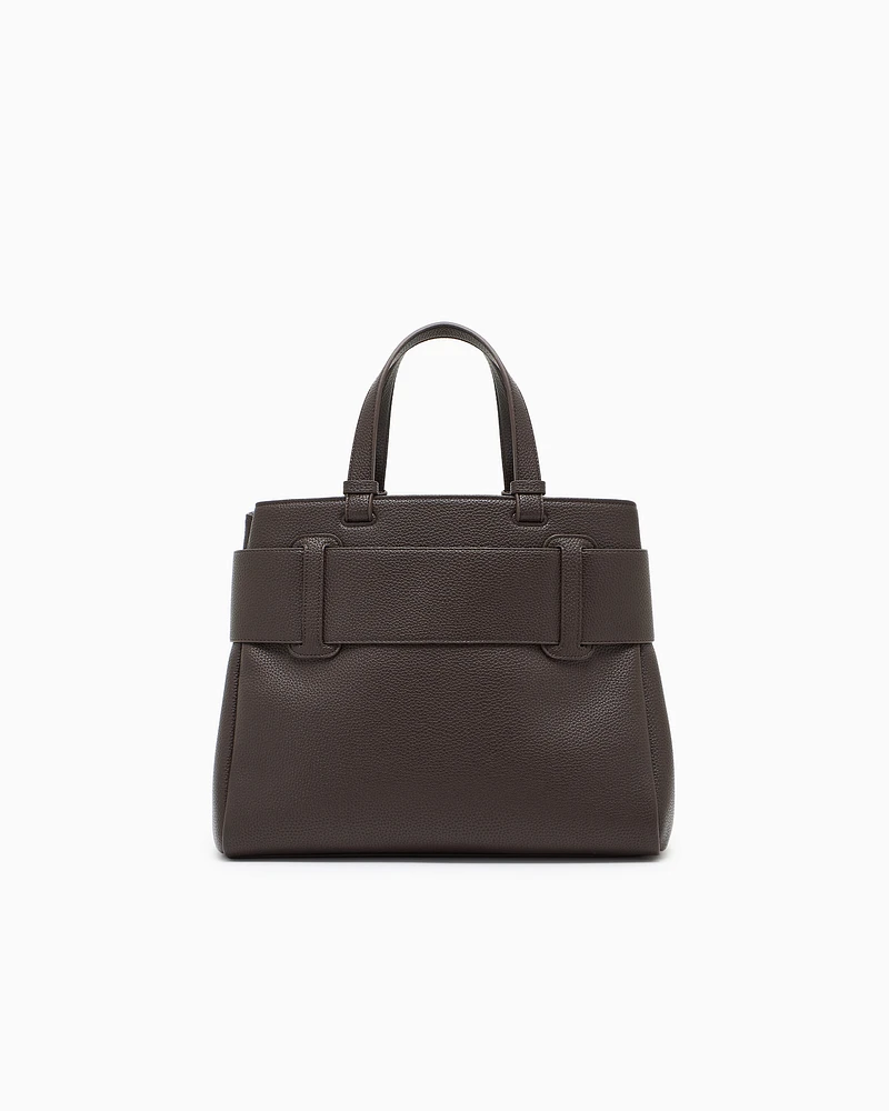 Armani Exchange - Handbag with ASV logo detail, Woman, Brown, Size: TU