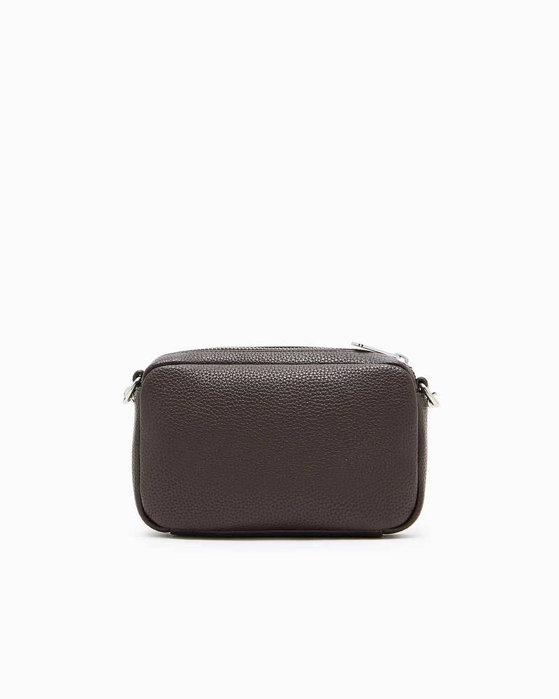 Armani Exchange - Mini shoulder bag with logo, Woman, Brown, Size: TU