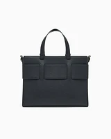 Armani Exchange - Large tote bag with double handles and shoulder strap, Woman, Black, Size: TU