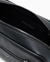 Armani Exchange - Beauty case with external drawstring, Man, Black, Size: TU