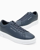 Armani Exchange - Leather sneakers, Man, Navy Blue, Size: