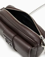 Armani Exchange - Mini shoulder bag with logo, Woman, Brown, Size: TU