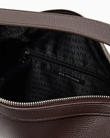 Armani Exchange - ASV Logo Hobo Shoulder Bag, Woman, Brown, Size: TU