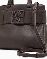 Armani Exchange - Handbag with ASV logo detail, Woman, Brown, Size: TU