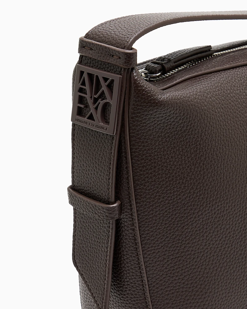 Armani Exchange - ASV Logo Hobo Shoulder Bag, Woman, Brown, Size: TU