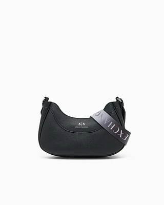 Armani Exchange - Crossbody bag with logo, Woman, Black, Size: TU