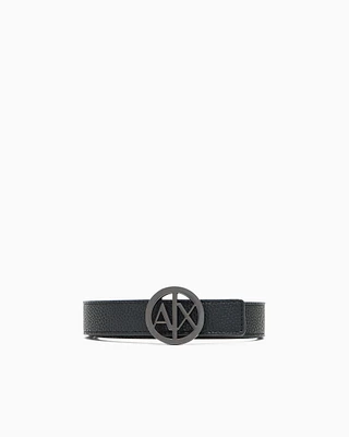 Armani Exchange - Logo buckle belt, Woman, Black, Size: