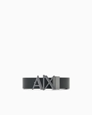 Armani Exchange - Double-sided leather belt, Man, Black, Size: