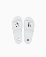 Armani Exchange - Slippers with Icon Project logo, Man, White, Size: