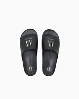 Armani Exchange - Slippers with Icon Project logo, Man, Black, Size: