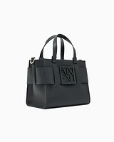 Armani Exchange - Medium tote bag with double handles and shoulder strap, Woman, Black, Size: TU