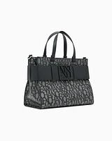 Armani Exchange - Large tote bag with double handles and shoulder strap, Woman, Black, Size: TU