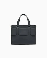 Armani Exchange - Medium tote bag with double handles and shoulder strap, Woman, Black, Size: TU