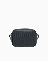 Armani Exchange - Shoulder bag with allover monogram logo, Man, Black, Size: TU