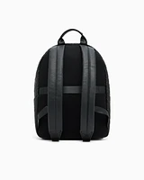 Armani Exchange - ASV Recycled Fabric Allover Logo Backpack, Man, Black, Size: TU