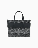 Armani Exchange - Large tote bag with double handles and shoulder strap, Woman, Black, Size: TU