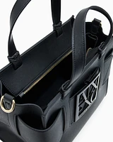 Armani Exchange - Medium tote bag with double handles and shoulder strap, Woman, Black, Size: TU