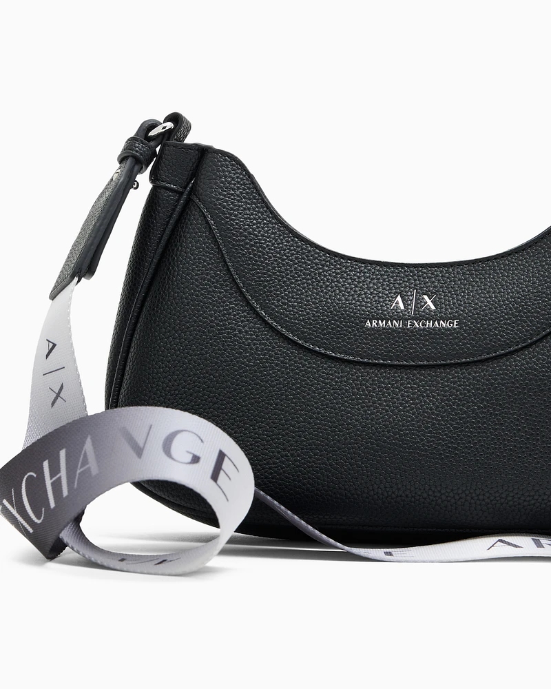 Armani Exchange - Crossbody bag with logo, Woman, Black, Size: TU