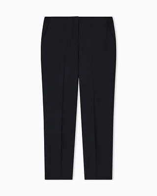 Emporio Armani - Stretch gabardine 7/8 trousers, Woman, Black, Size: