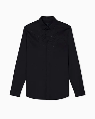 Armani Exchange - Classic Shirts, Man, Black, Size: M