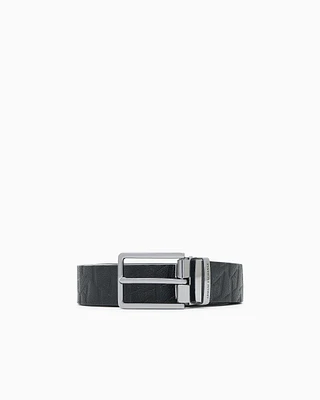 Armani Exchange - Belt with allover logo, Man, Black, Size: