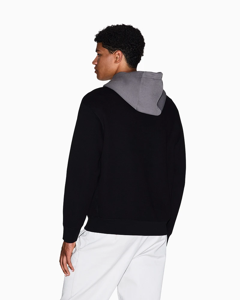 Armani Exchange - Contrast hoodie, Man, Black, Size: M