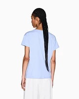 Armani Exchange - Relaxed Fit T-Shirts, Woman, Light_blue, Size: