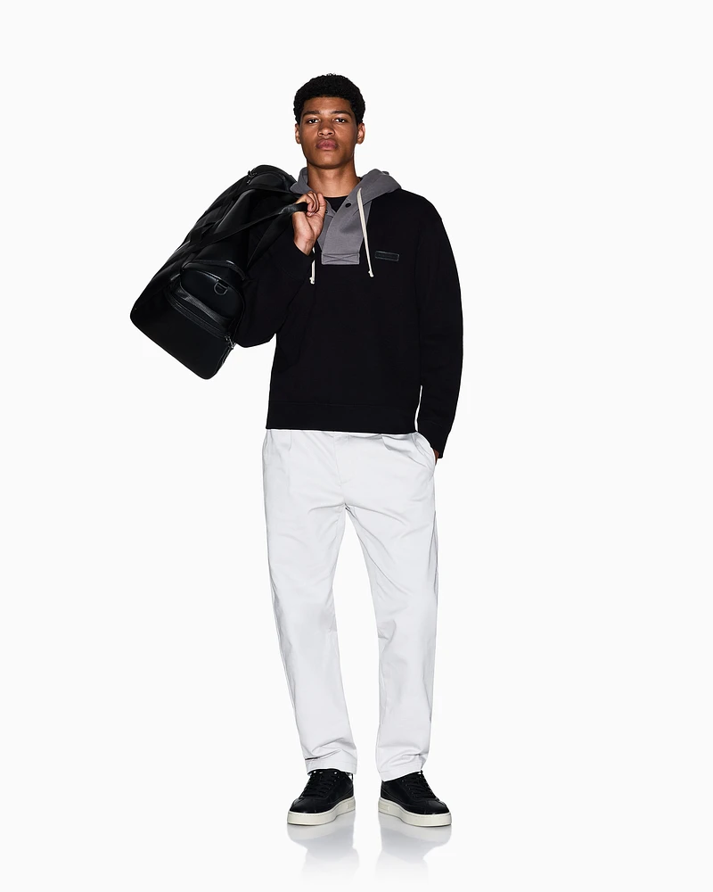 Armani Exchange - Contrast hoodie, Man, Black, Size: M