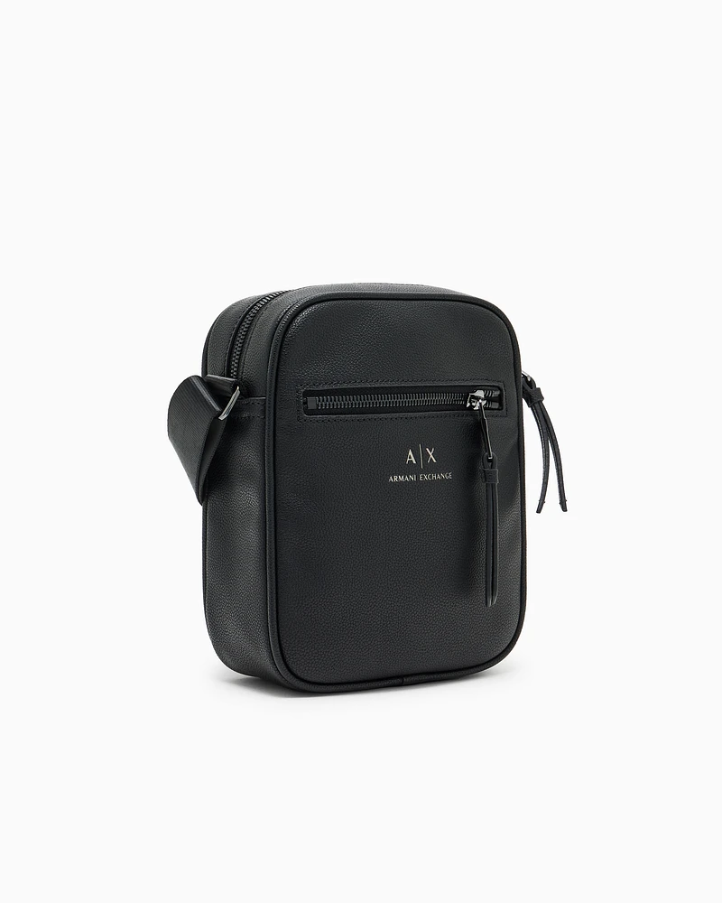 Armani Exchange - Crossbody bag with logo, Man, Black, Size: TU