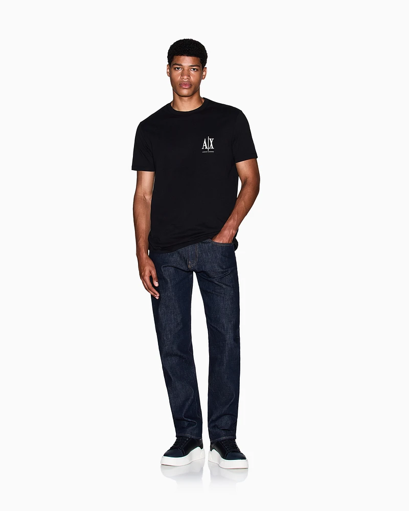 Armani Exchange - Regular fit Icon T-shirt, Man, Black, Size: