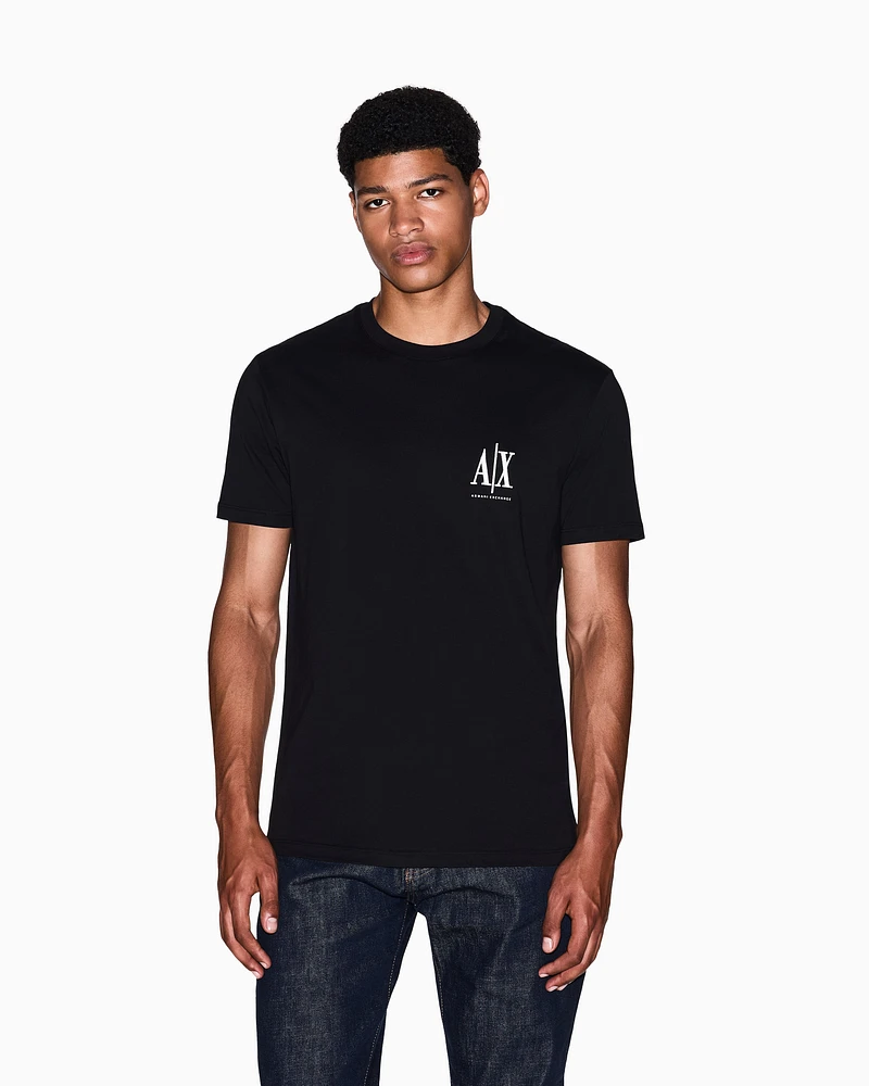 Armani Exchange - Regular fit Icon T-shirt, Man, Black, Size: