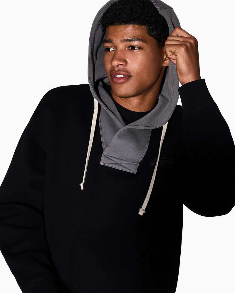 Armani Exchange - Contrast hoodie, Man, Black, Size: M