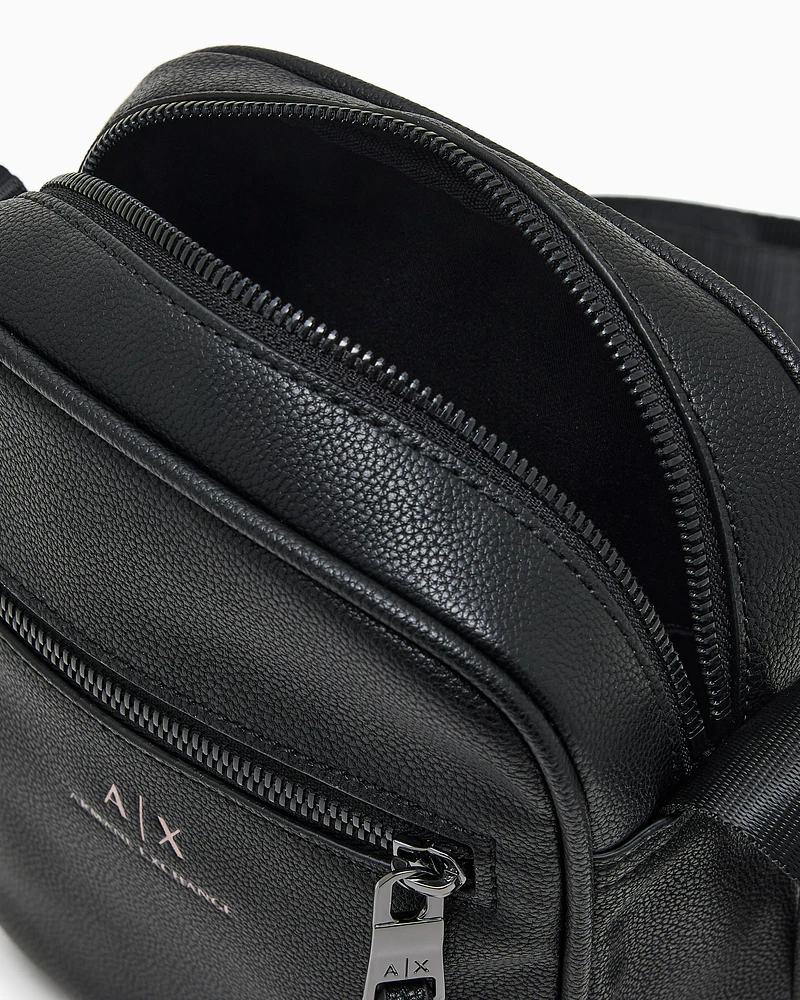Armani Exchange - Crossbody bag with logo, Man, Black, Size: TU